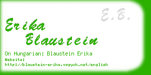 erika blaustein business card